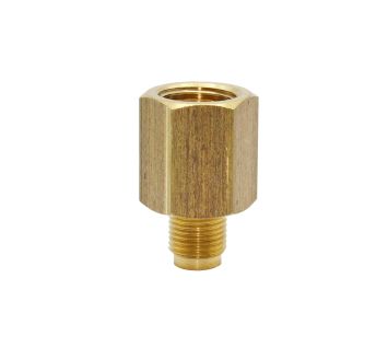 Pressure gauge connection nipple brass, G 1/4 bushing, G 1/8 taps