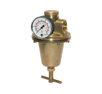 Pressure regulator for water, pressure gauge, G 1, 0.5 - 10 bar