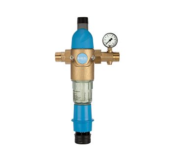 Back flush filter with pressure regulator, DVGW tested, R 3/4