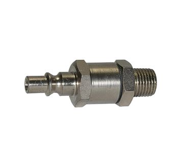 Inline-filter »filter plug«, R 1/4, nickel-plated steel, 40 µm