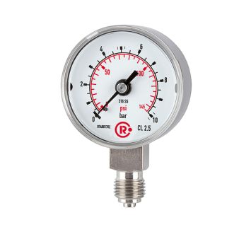 Standardmanometer, CrNi-Stahl, G 1/4 unten, 0 - 4,0 bar, Ø 40