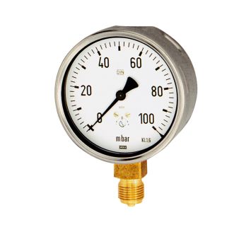 Capsule pressure gauge, radial bottom, G 1/4, 0 - 100 mbar, Ø 63