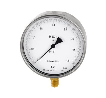 Micrometre pressure gauge, radial bottom, G 1/2, 0 - 4 bar, Ø 160