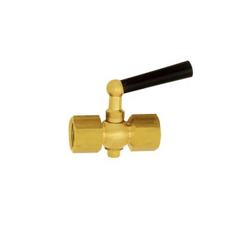 Block valve pressure gauge, Bushing-Bushing, bright brass, G 3/8