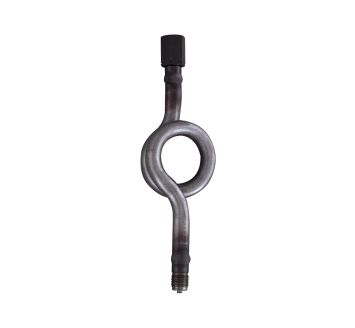 Syphon in circular shape, connection tapss, G 1/2, CrNi steel