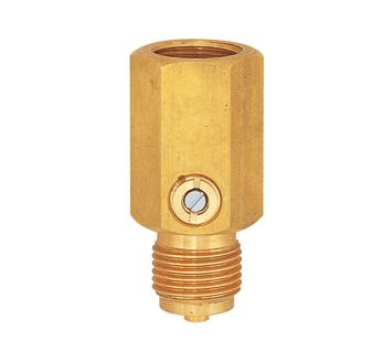 Impact reducer for pressure gauge, G 1/2, PN 400 bar, brass