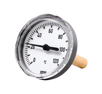 Bi-metallic thermometer, rear G 1/2, Immersion shaft length 40 mm