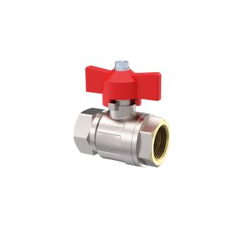 Ball valve, Standard type, IT/IT, nickel-plated brass, G 1