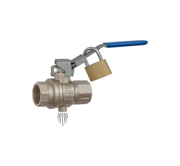 Ball valve, lockable, venting hole, Rp 3/8