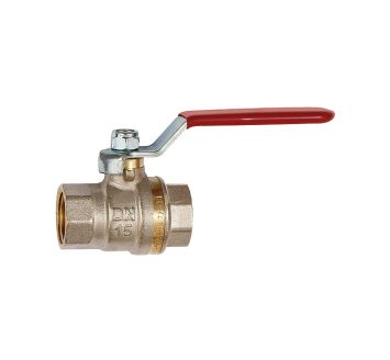 Ball valve standard design, red steel lever, IT/IT, G 3/8