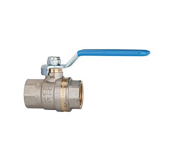 Ball valve standard design, blue steel lever, IT/IT, G 1 1/4