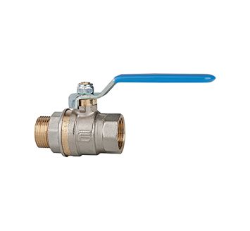 Ball valve standard design, blue steel lever, IT/ET, G 1/4