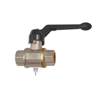 Ball valve not lockable, venting hole, Rp 3/8