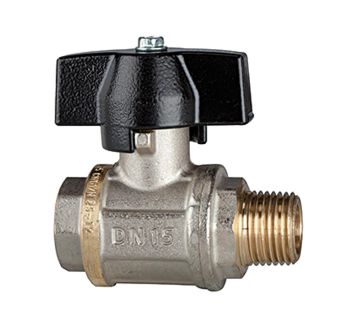 Ball valve heavy duty design, Butterfly handle, IT/ET, G/R 3/8