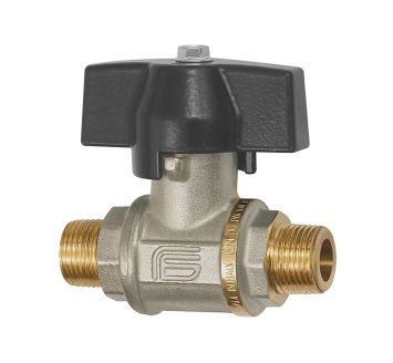 Ball valve heavy duty design, Butterfly handle, ET/ET, R 1/2