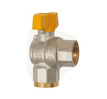 Rectangular ball valve, nickel-plated brass, IT/IT, Rp 1/2