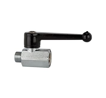 Mini ball valve, Sand blasted, Manual lever, G 1/4 IT/ET