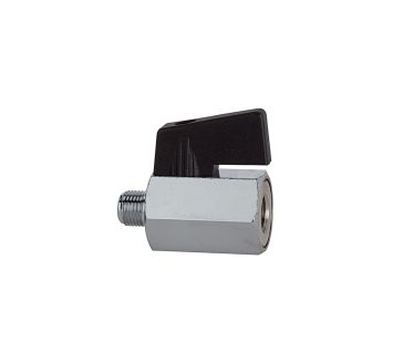 Mini ball valve, Smooth surface nickel-plated brass G1/8IT/ET DN8