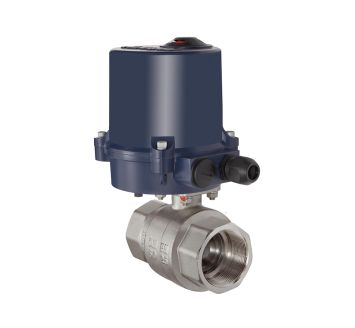 Brass ball valve, Electr. actuation drive, 230 V AC, 50 Hz, Rp 2