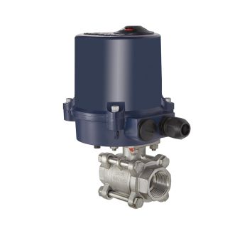 Stainless steel ball valve, Electr. actuation drive, Rp 1