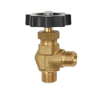 Corner blocking valve, Brass, ET, G 3/8, DN 8