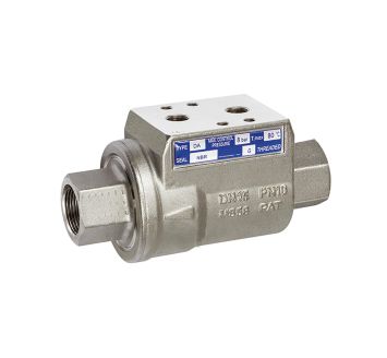 Coaxial valve pneumat. actuated, double-acting, NC, FKM, Rp 1