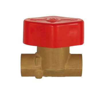 Quick connect blocking valve bright brass, G 1/2 IT, DN 12