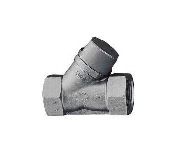 Check valve inclined seat design stainless steel, G 3/8, 0.2 bar