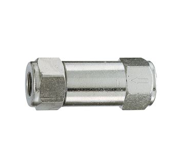 Check valve, Small design, nickel-plated brass, G 1/8, 0.2 bar