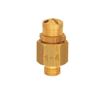 Mini bleeder valve, Brass, G 1/8, Trigger pressure 30 - 60 bar