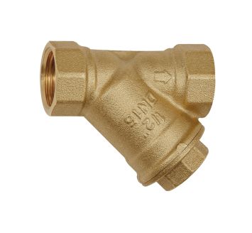 Dirt strainer, bright brass, G 3/8, DN 10, mesh width 0.5 mm