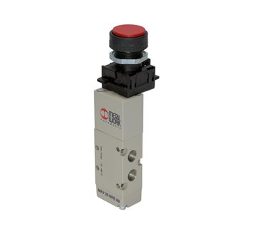 5/2-way valve, manual, Push button, monostable, G 1/8