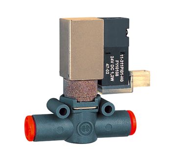 3/2-way solenoid valve »lineonline« silenced venting, Hose Ø8, NC