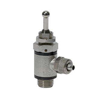 3/2-way toggle lever valve, Hose side, Quick connector, G 1/4