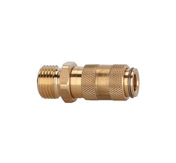 Quick-connect coupling I.D. 2.7, bright brass, G 1/8 ET