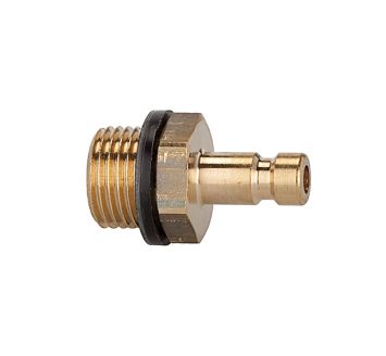 Nipple for couplings I.D. 2.7, bright brass, G 1/8 ET