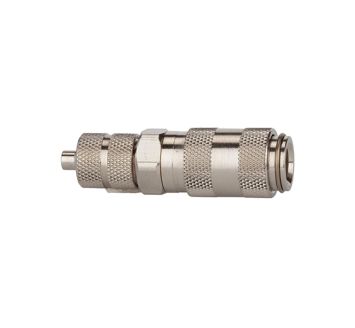 Quick-connect coupling I.D. 2.7, nickel-plated brass, Hose 5x3