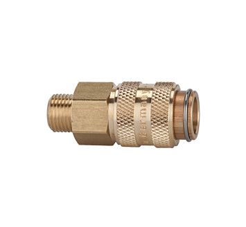 Quick-connect coupling I.D. 5, bright brass, G 1/8 ET