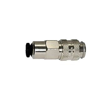 Quick-connect coupling I.D. 5, nickel-plated brass, push-in 6 mm