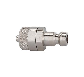 Nipple for couplings I.D. 5, nickel-plated brass, for hose 8x6