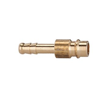 Plug-in connector for I.D. 7.2 - 7.8, bright brass, Sleeve I.D. 6