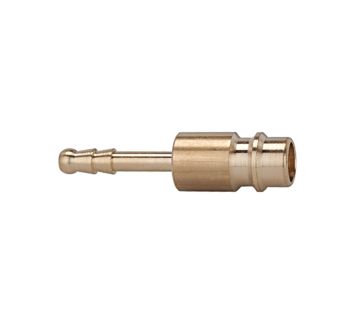 Plug-in connector for I.D. 7.2 - 7.8, bright brass, Sleeve I.D. 8