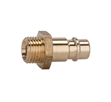 Nipple for couplings I.D. 7.2 - 7.8, bright brass, G 1/4 ET