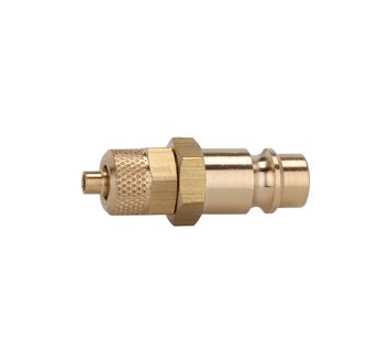 Nipple for couplings I.D. 7.2 - 7.8, bright brass, for hose 6x4