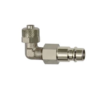 Plug-in angle for I.D. 7.2-7.8, nickel-plated brass, for hose 8x6