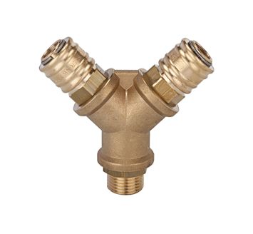 Distributor with 2 quick-connect couplings I.D. 7.2, G 1/2 ET