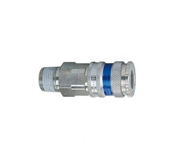 Quick-connect coupling I.D. 7.6, gal. steel/brass, R 1/2 ET