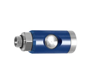 Pushbutton safety coupling I.D. 7.4, rotating, Alu, G 1/4 ET