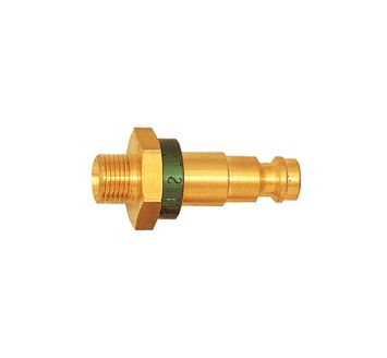 Captive nipple I.D. 5, Bright brass, G 1/8 ET, green