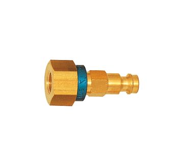 Captive nipple I.D. 5, Bright brass, G 1/4 IT, green